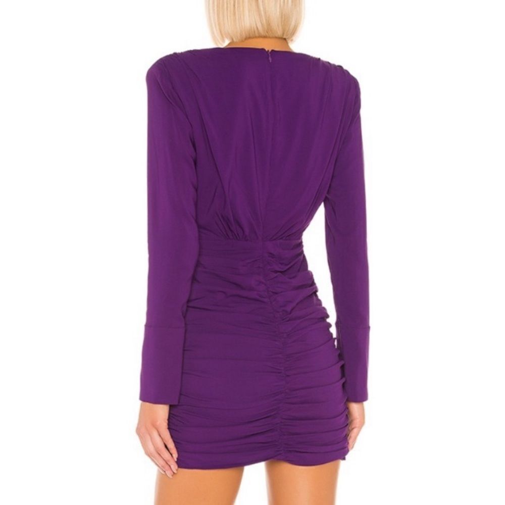 NWT Ronny Kobo Mariana Mini Purple Dress Draped Size M - Picture 8 of 13